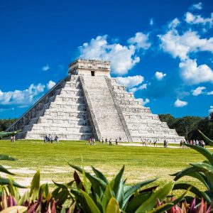 Chichen Itza, one of the most visited archaeological sites in Mexico. About 1.2 million tourists visit the ruins every year.