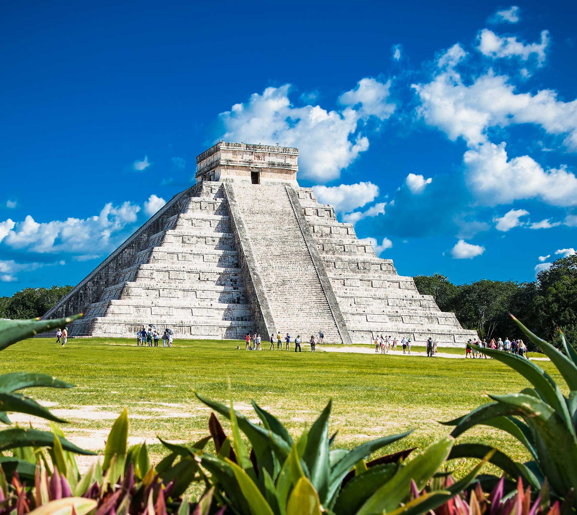 Chichen Itza, one of the most visited archaeological sites in Mexico. About 1.2 million tourists visit the ruins every year.