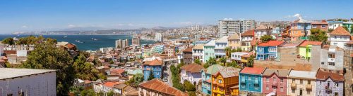 Panoramic view on the historic city of Valparaiso, Chile, UNESCO World Heritage.
